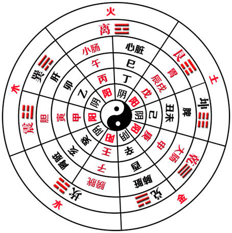 八卦与五行的关系_关于五行与天干地支方位八卦等的关系_八卦与五行的关系